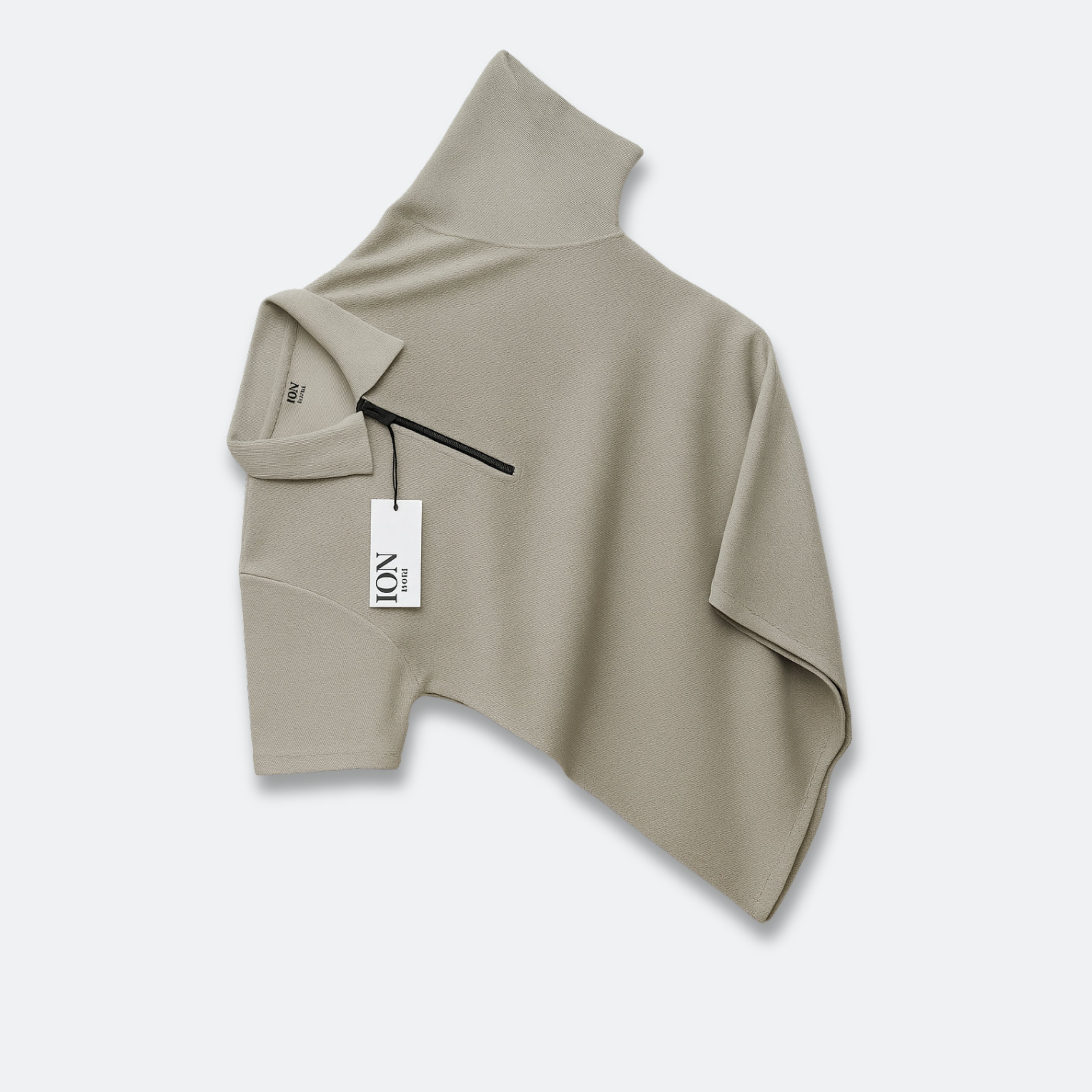 Zip Cotton Plain Polo T-Shirt