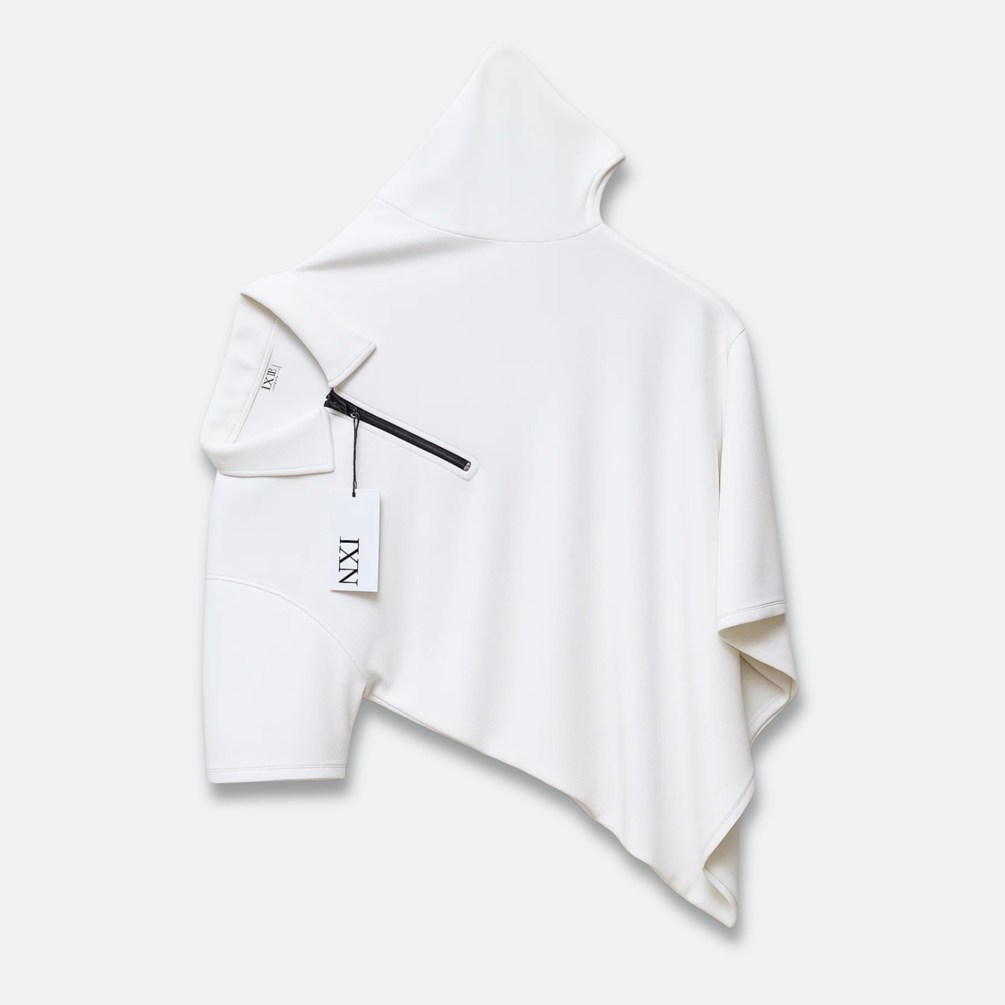 Zip Cotton Plain Polo T-Shirt