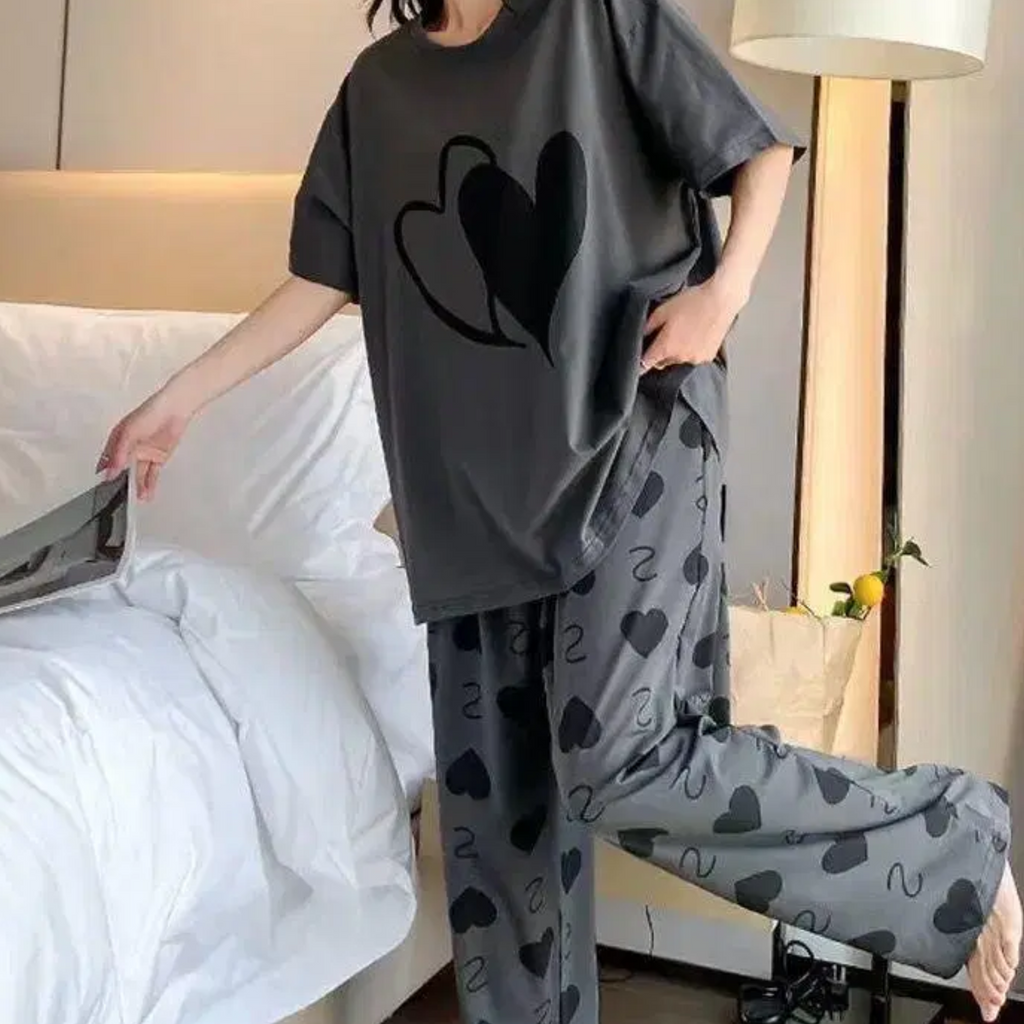 Cotton Jersey Printed Night Suit