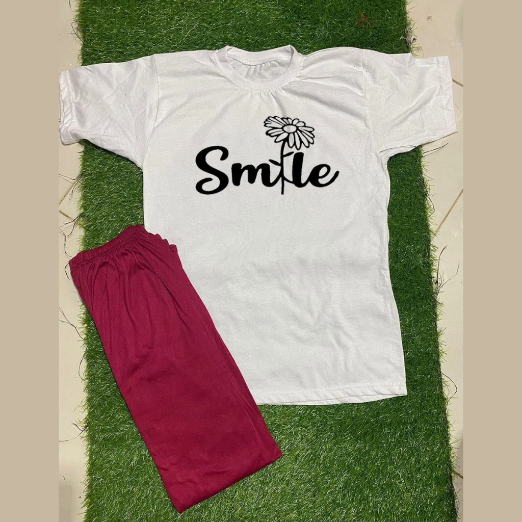 Cotton Jersey Printed Night Suit