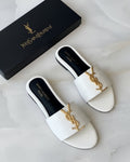 White YSL Slide