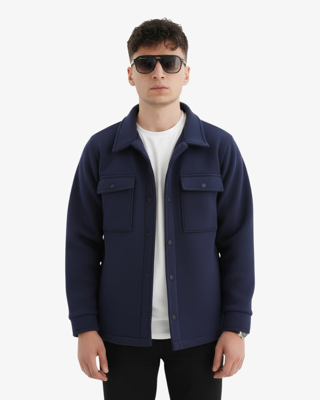 Premium Navy Fleece Jacket