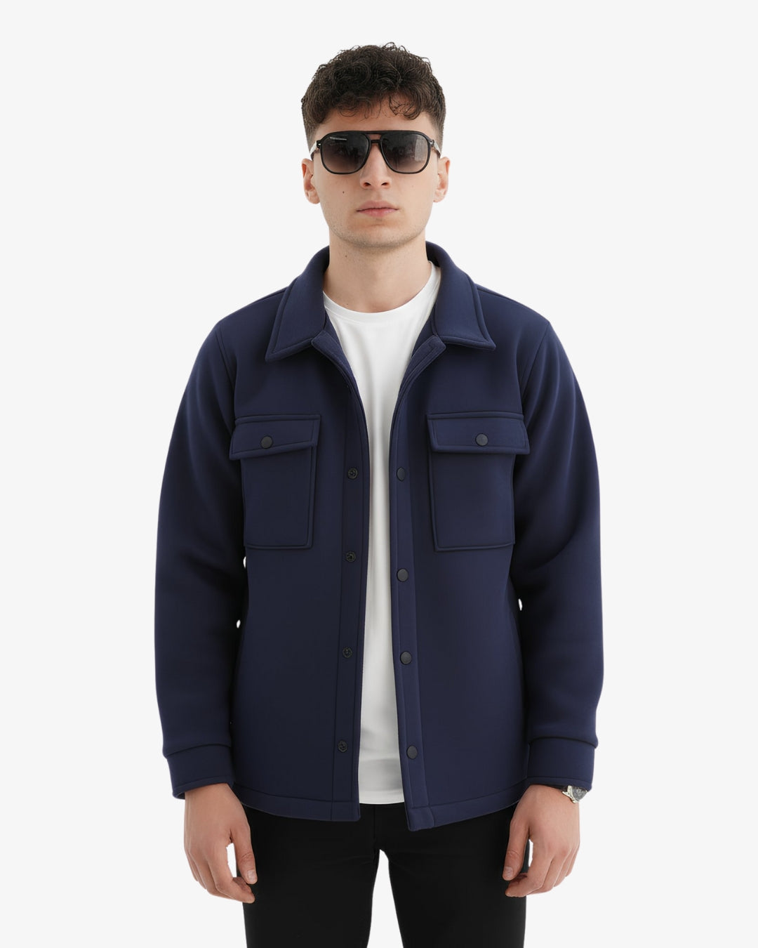 Premium Navy Fleece Jacket