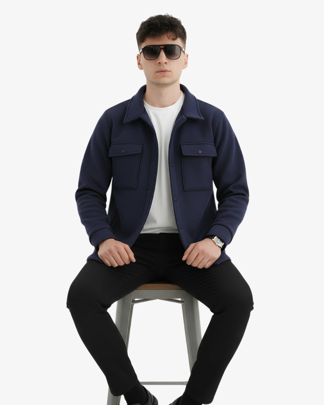 Premium Navy Fleece Jacket