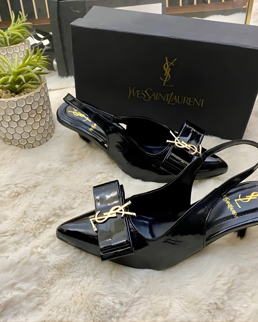 YSL Black Heels
