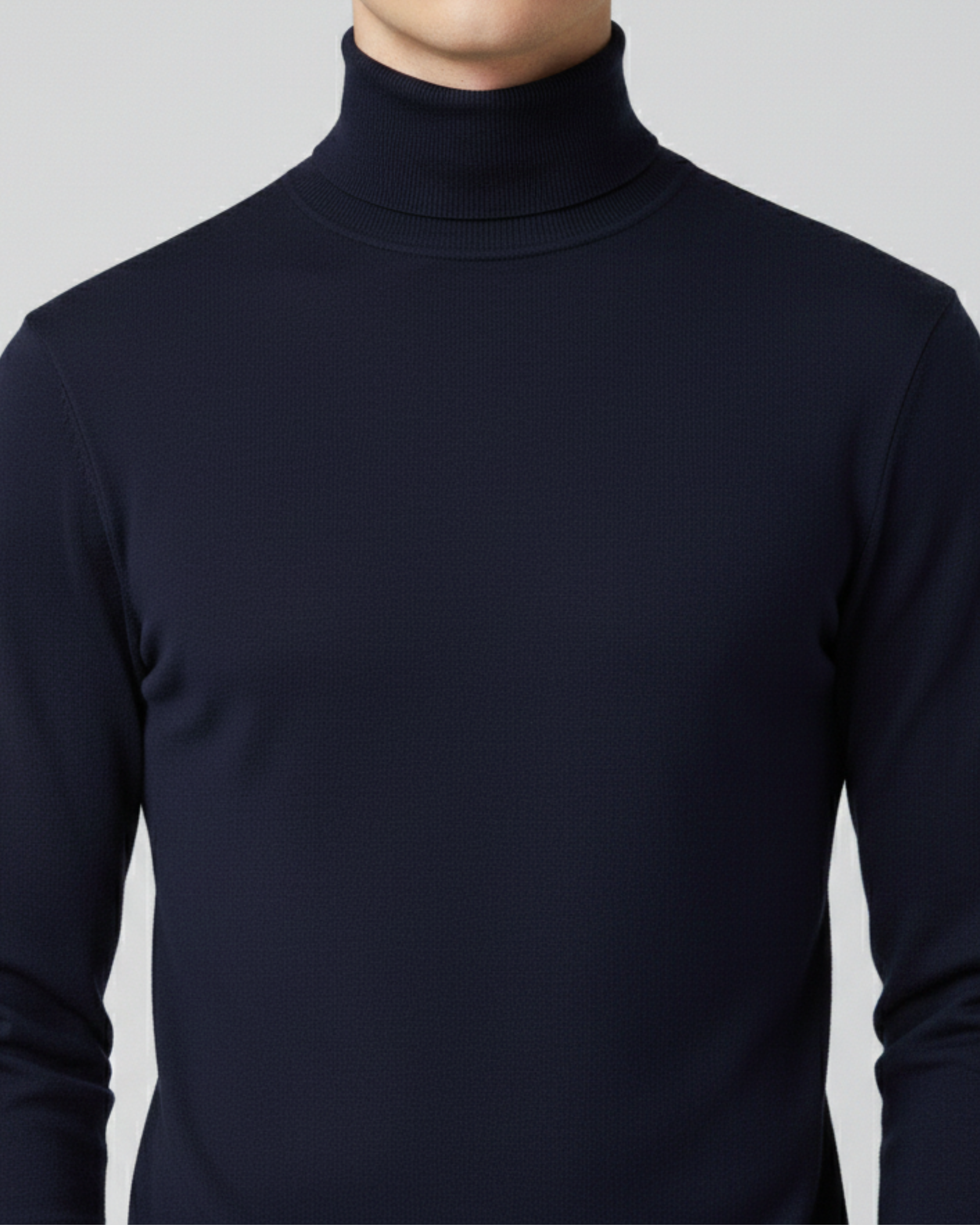 Rib Plain High neck