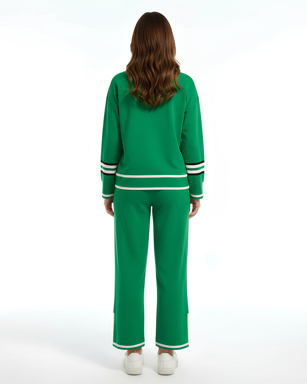 Green Printed Fleece Tracksuit