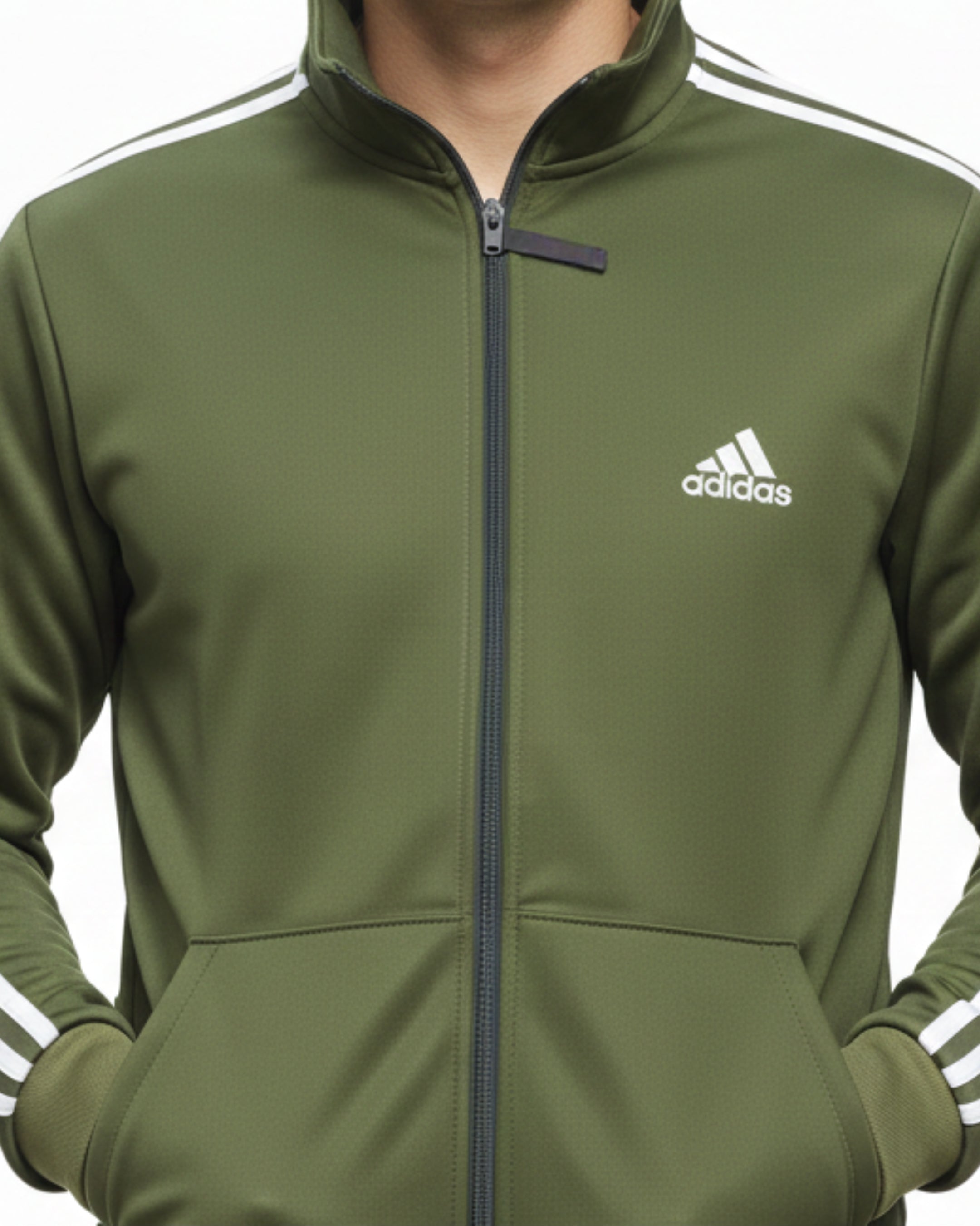 Green Zipper Track Suit