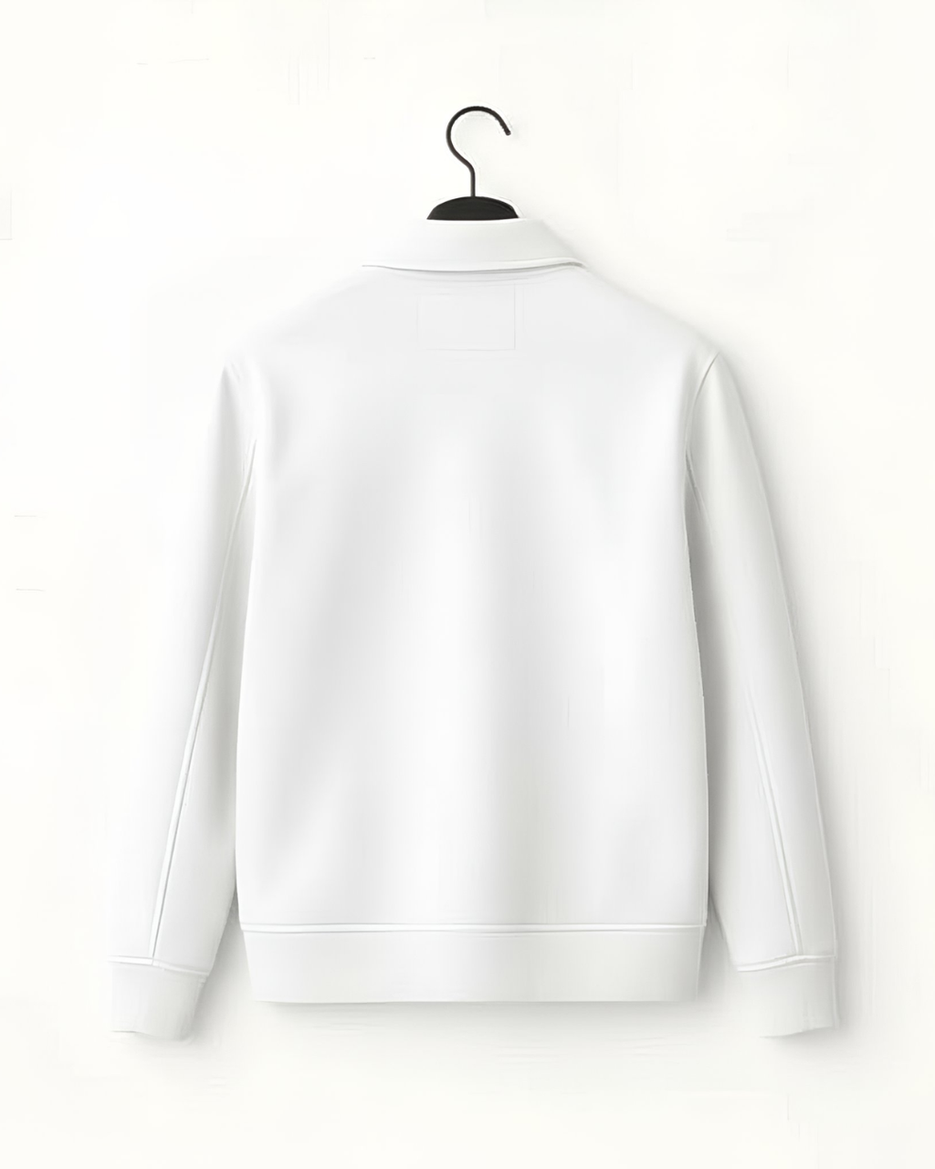 White Fleece Plain Jacket