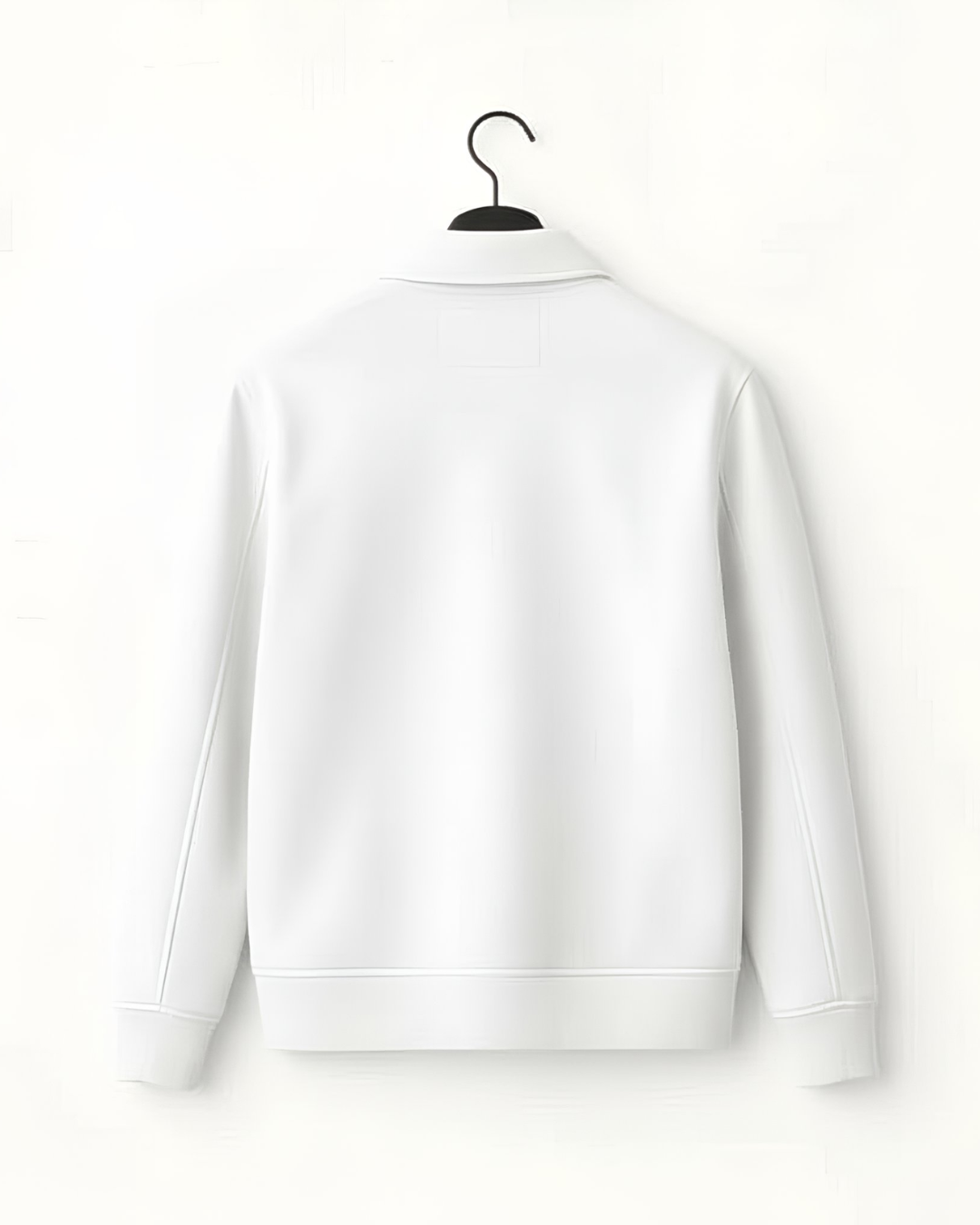White Fleece Plain Jacket
