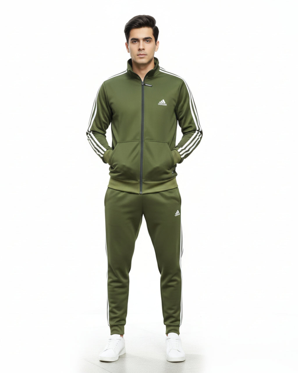 Green Zipper Track Suit