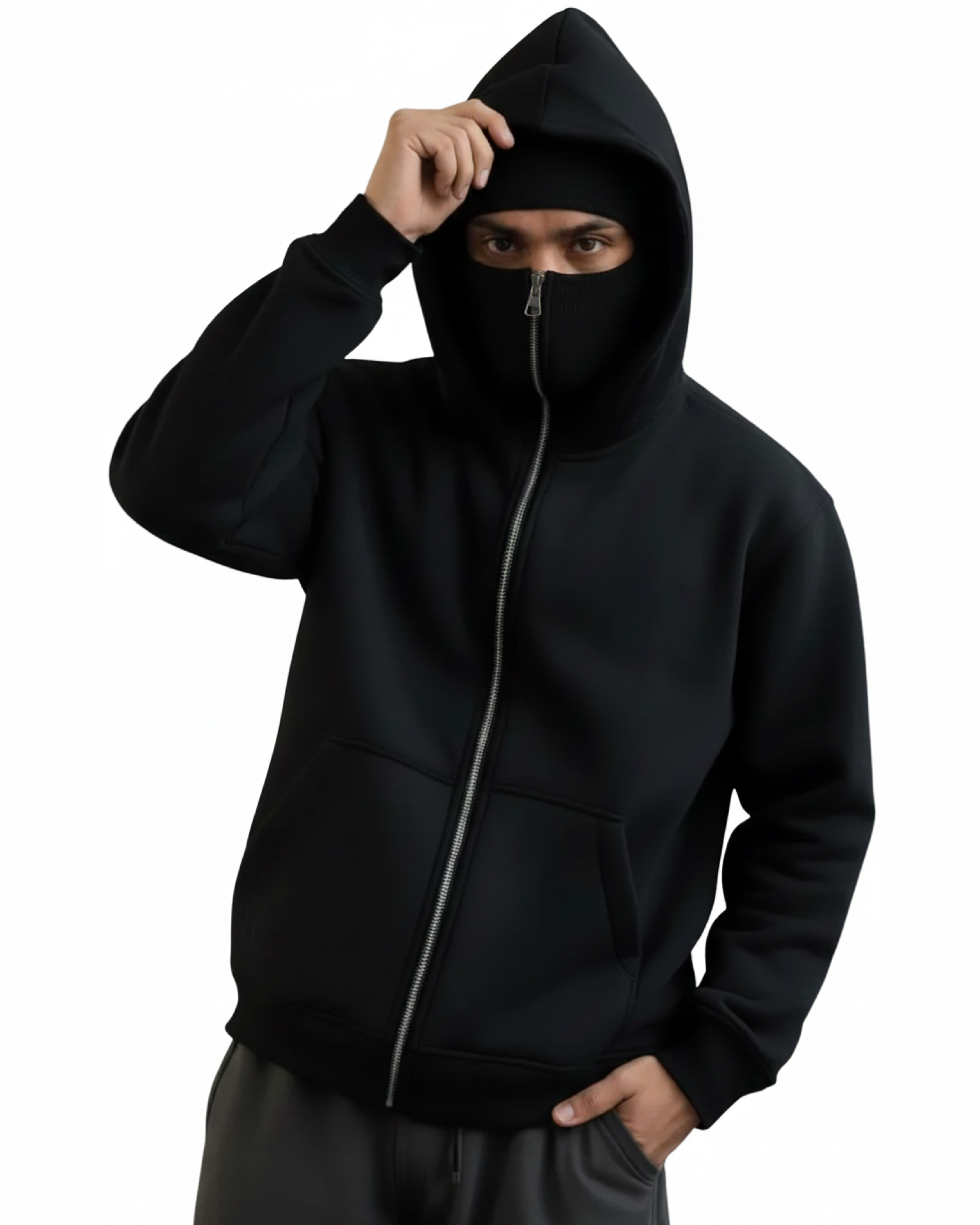 Balaclava Ninja Black Hoodie