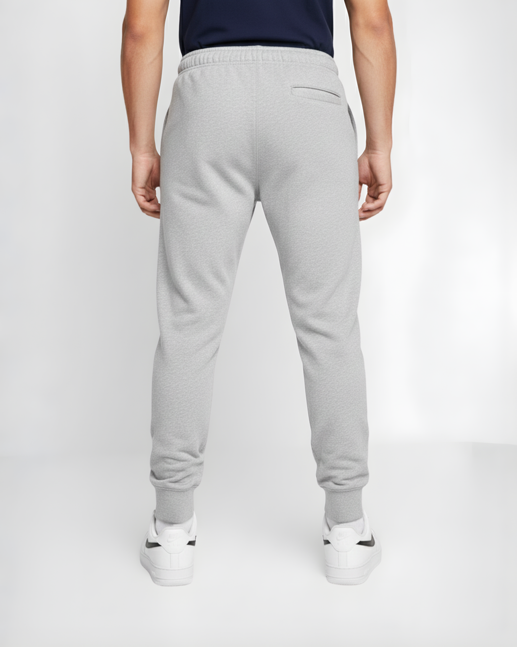 Grey Cotton Jersey Plain Trouser