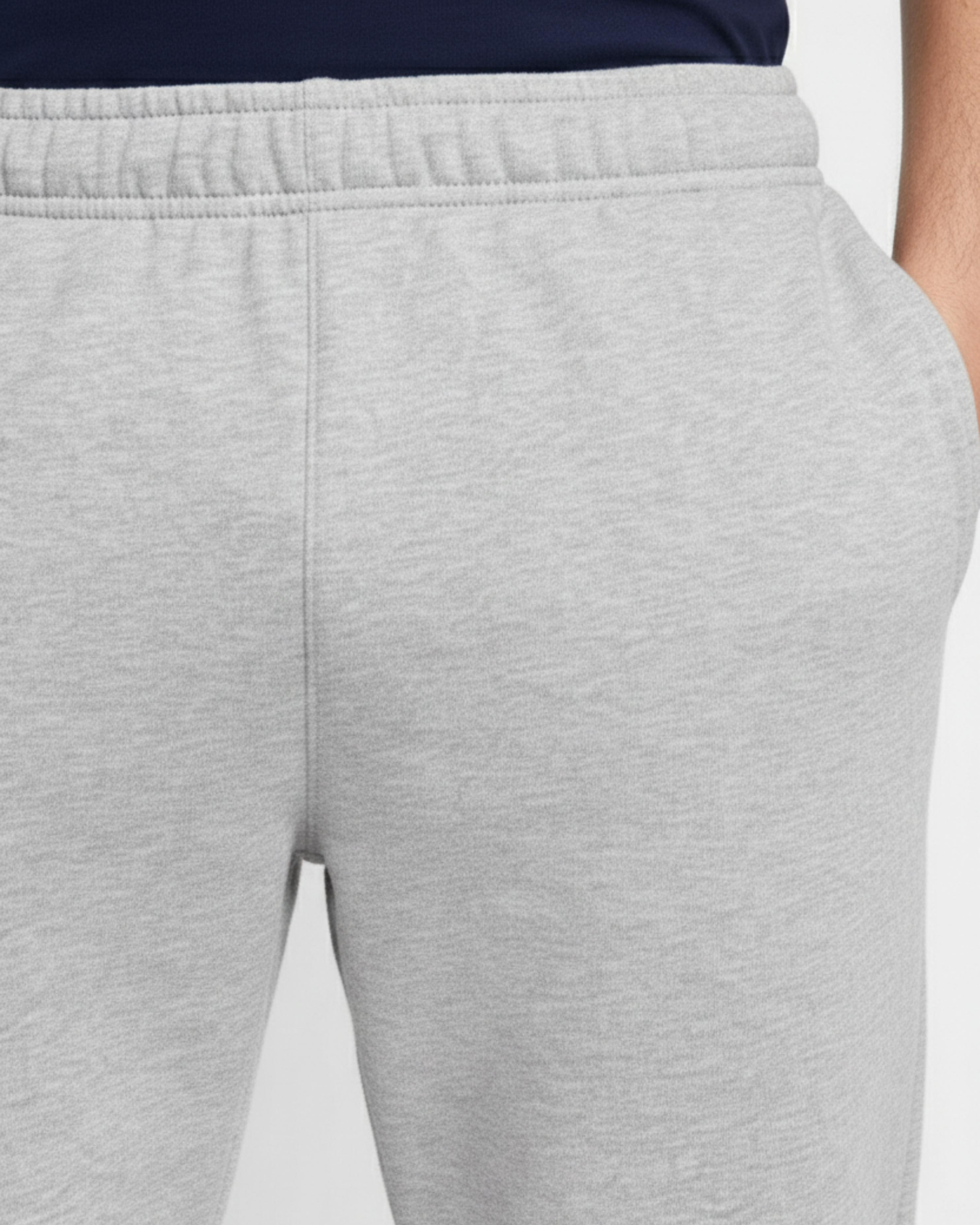 Grey Cotton Jersey Plain Trouser