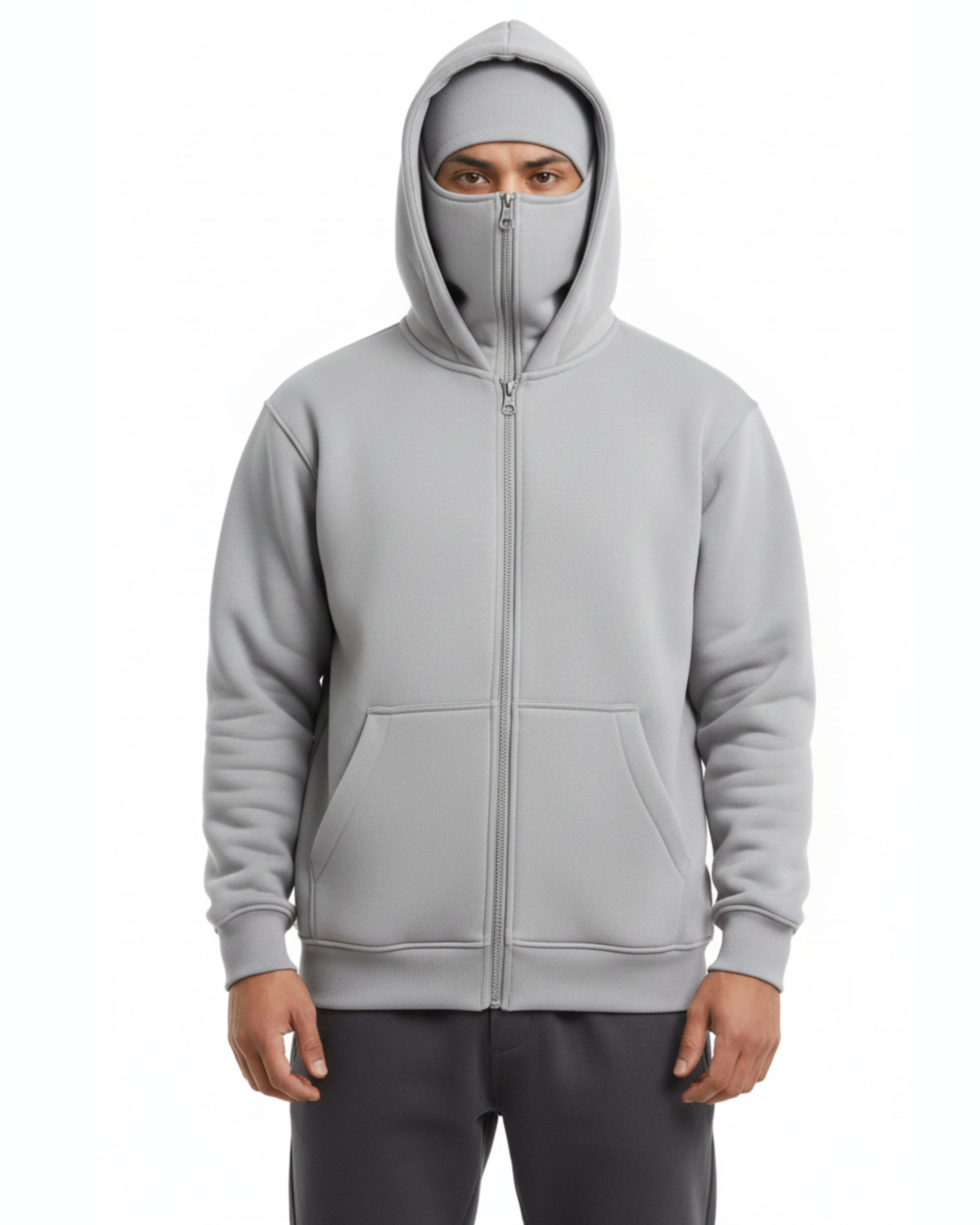 Balaclava Ninja Grey Hoodie