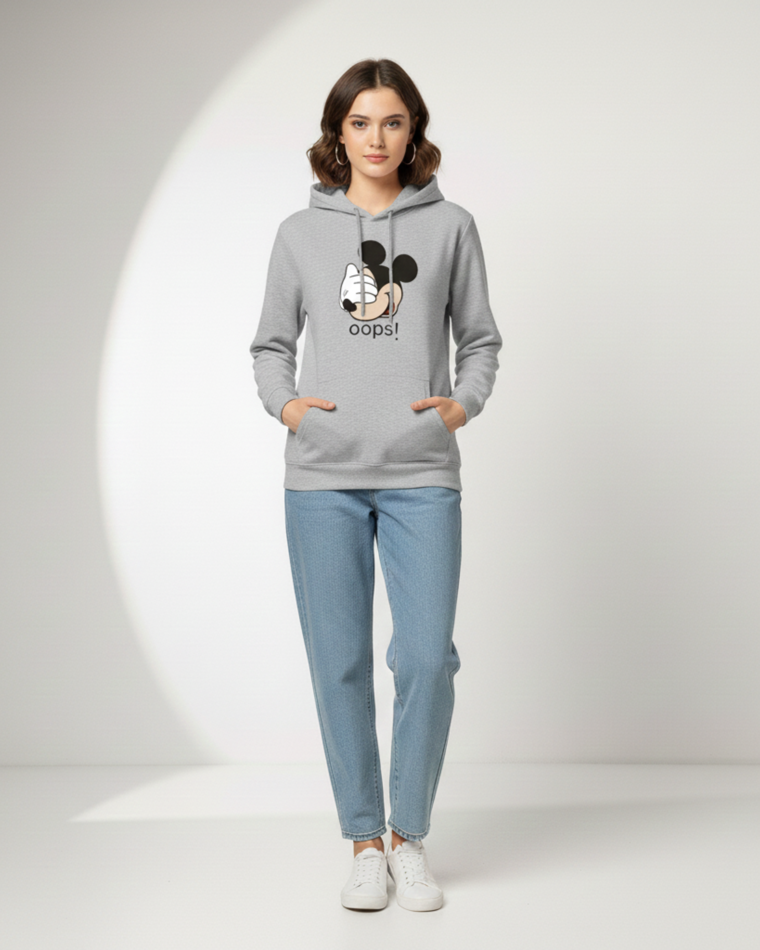 Fleece Printed Pullover Hoodie