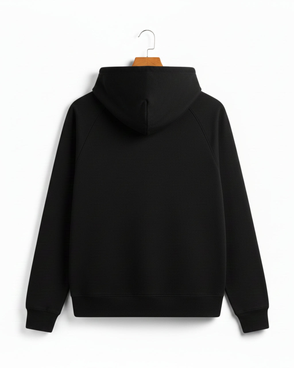 Black Fleece Plain Hoodie