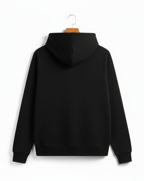 Black Fleece Plain Hoodie