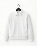 White Fleece Plain Jacket