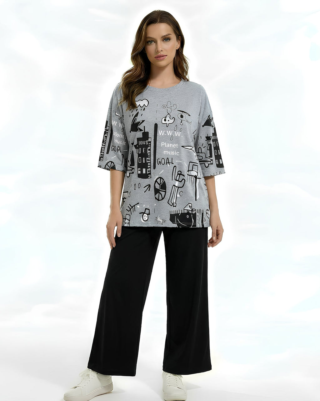 Cotton Jersey Printed Night Suit
