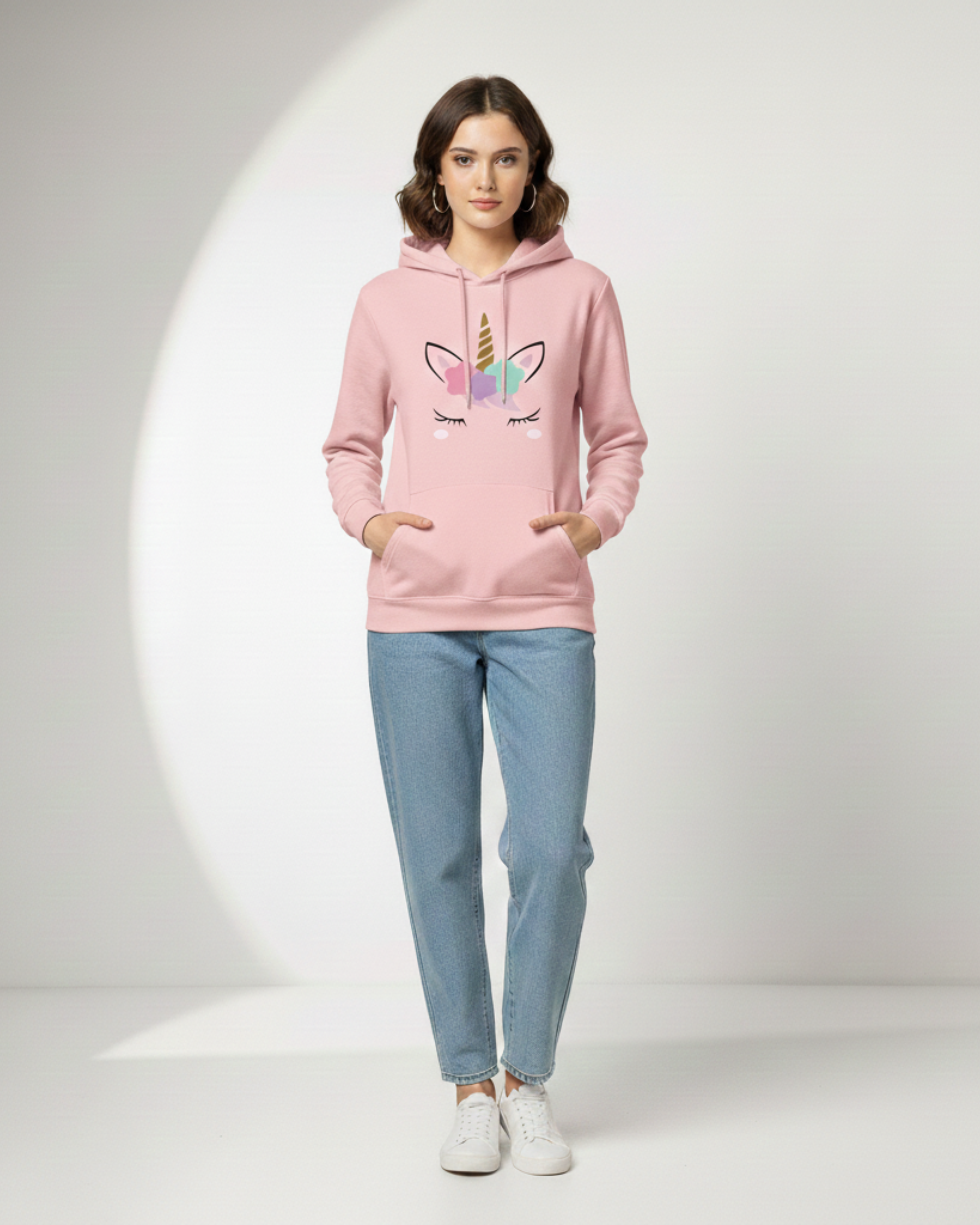 Fleece Printed Pullover Hoodie