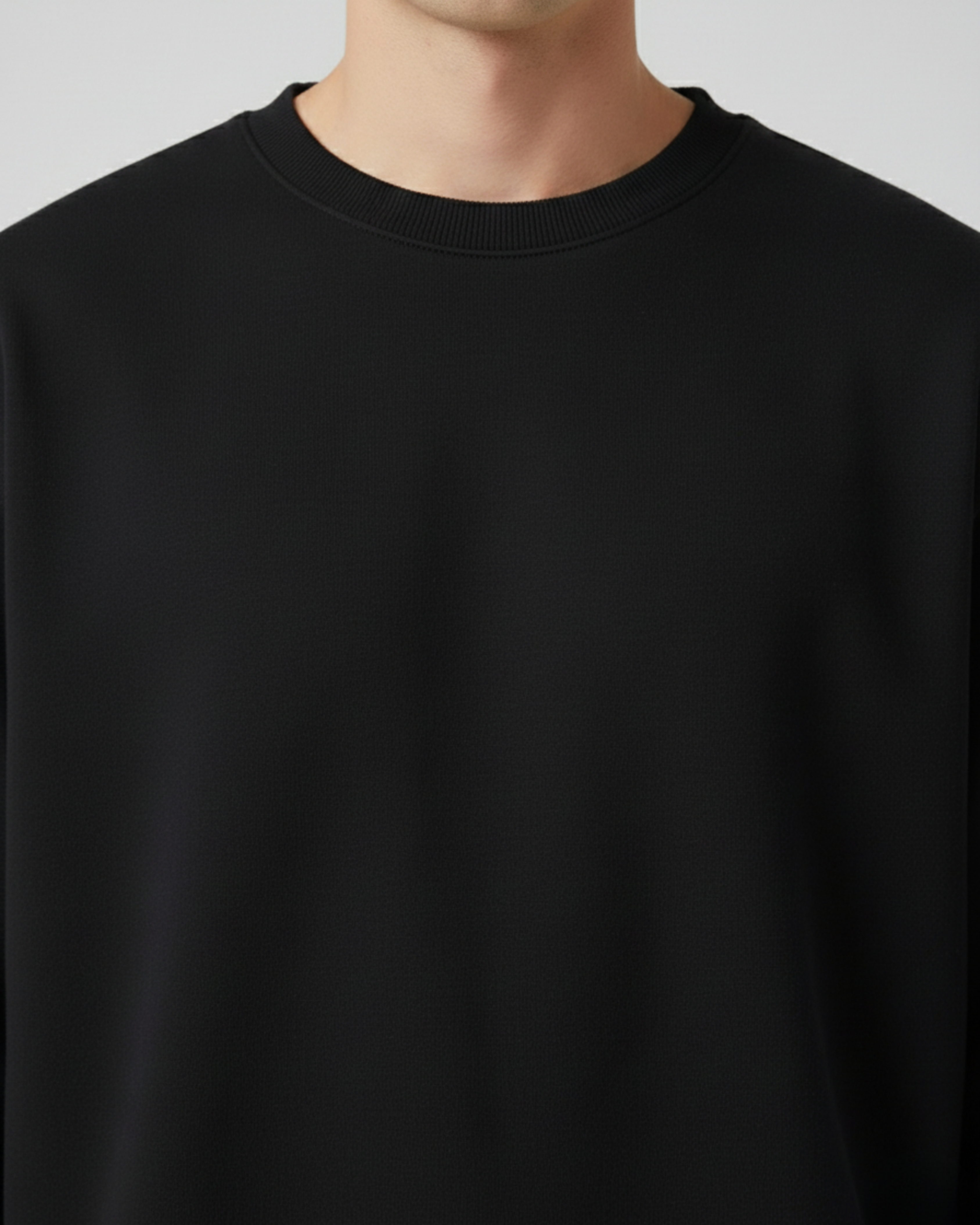 Polyester Fleece Plain Sweatshirt