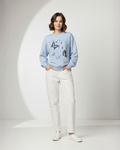 Sky Blue Printed Sweatshirt