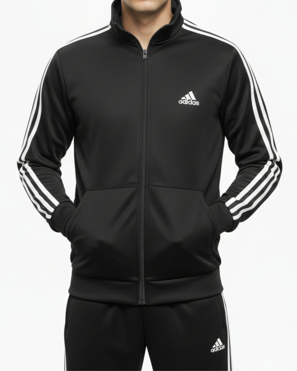 Black Zipper Track Suit