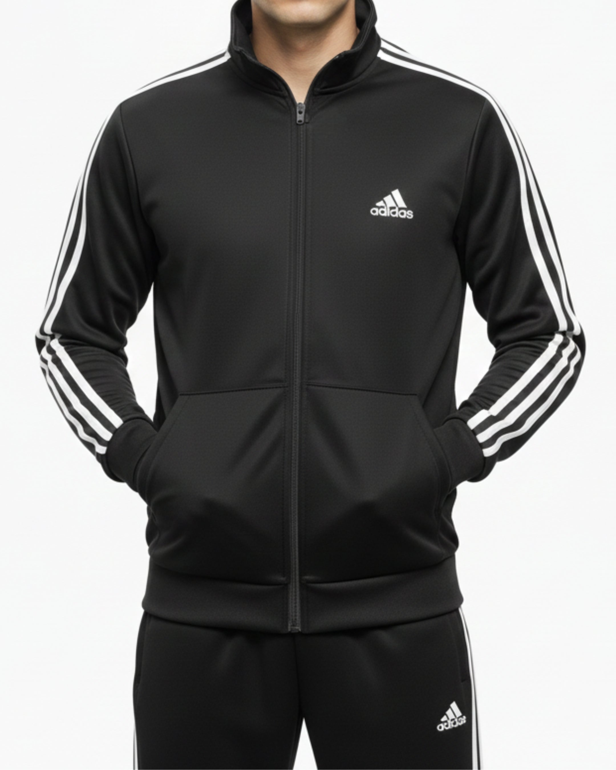 Black Zipper Track Suit
