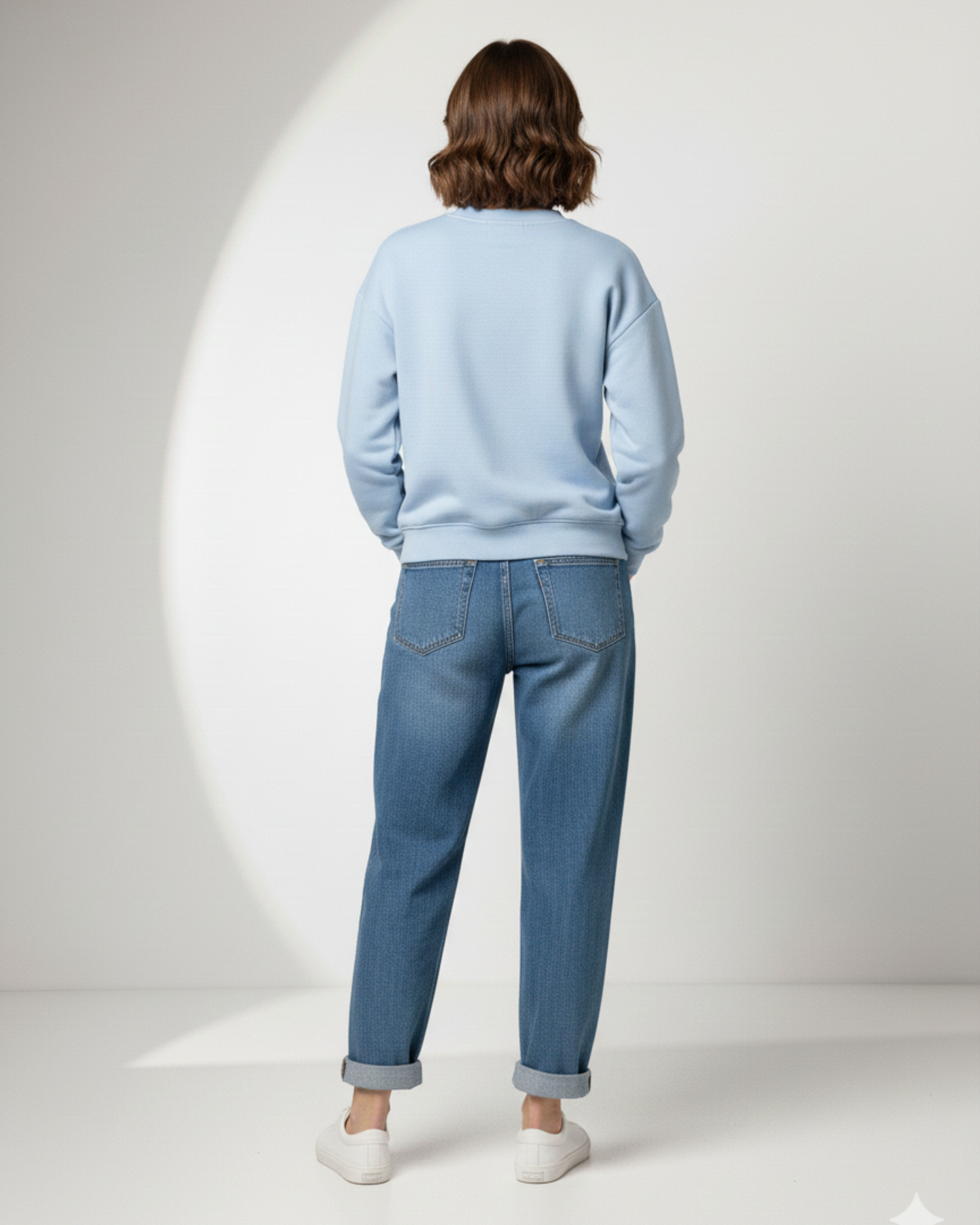 Sky Blue Printed Sweatshirt