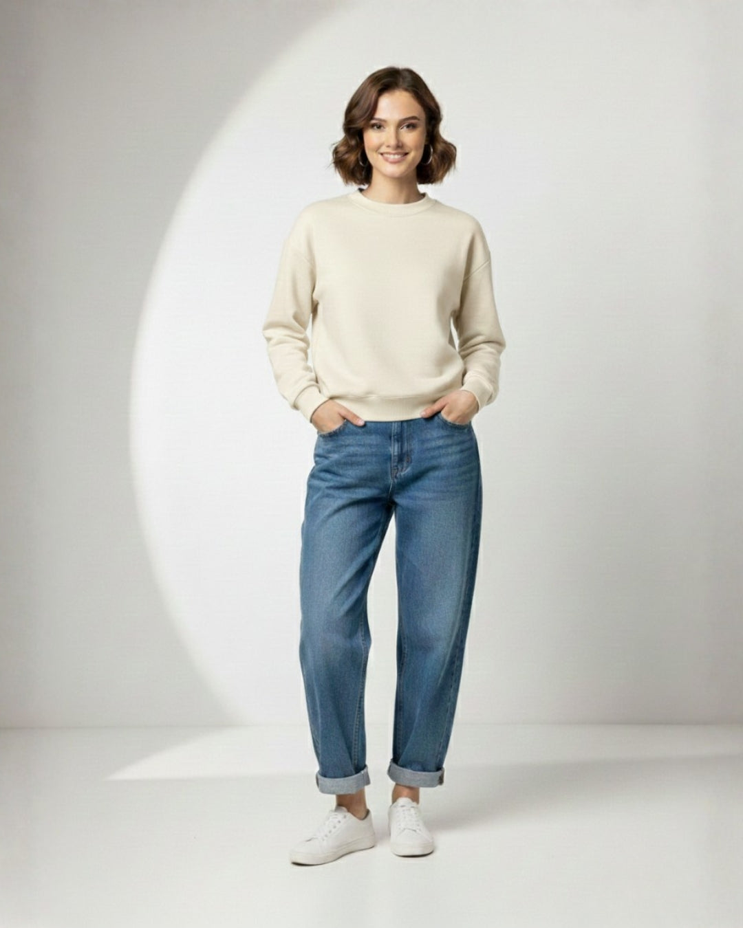 Off-white Plain Sweat Shirt