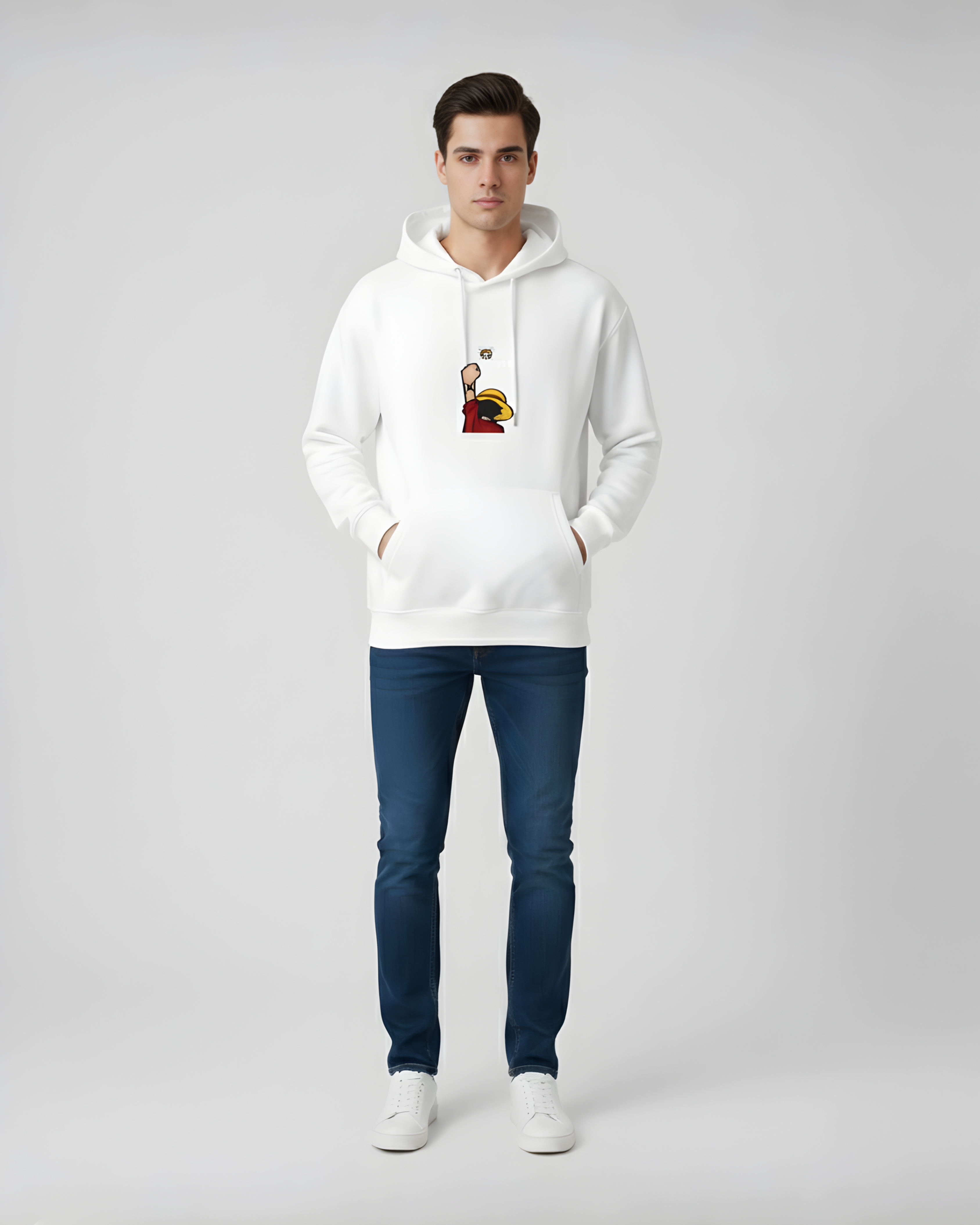 Fleece Printed Hoodie