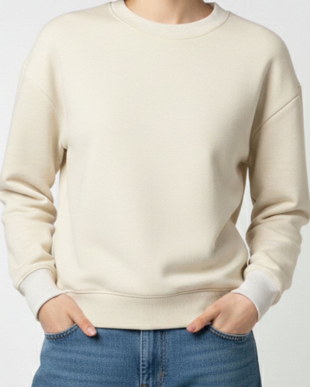 Off-white Plain Sweat Shirt