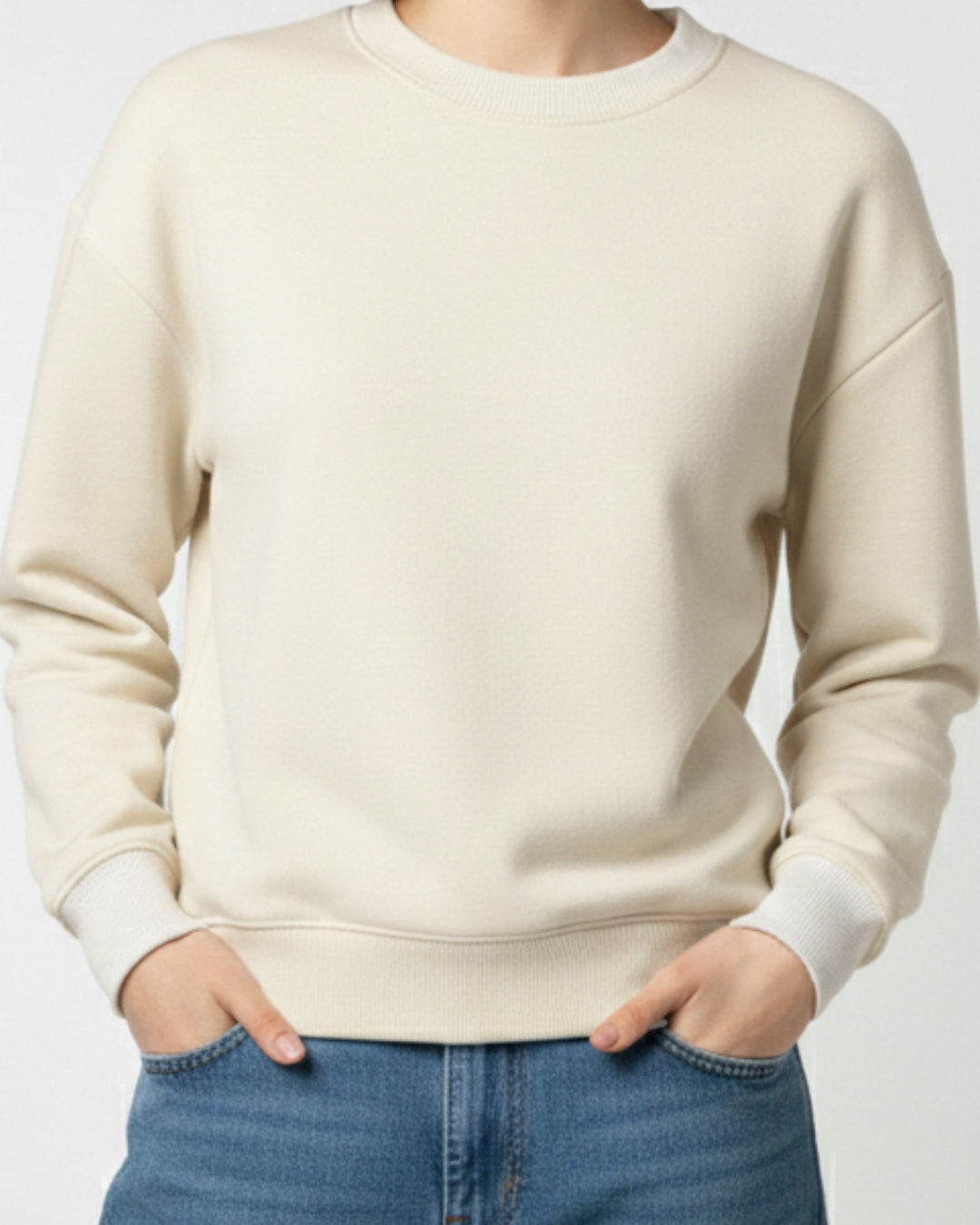 Off-white Plain Sweat Shirt