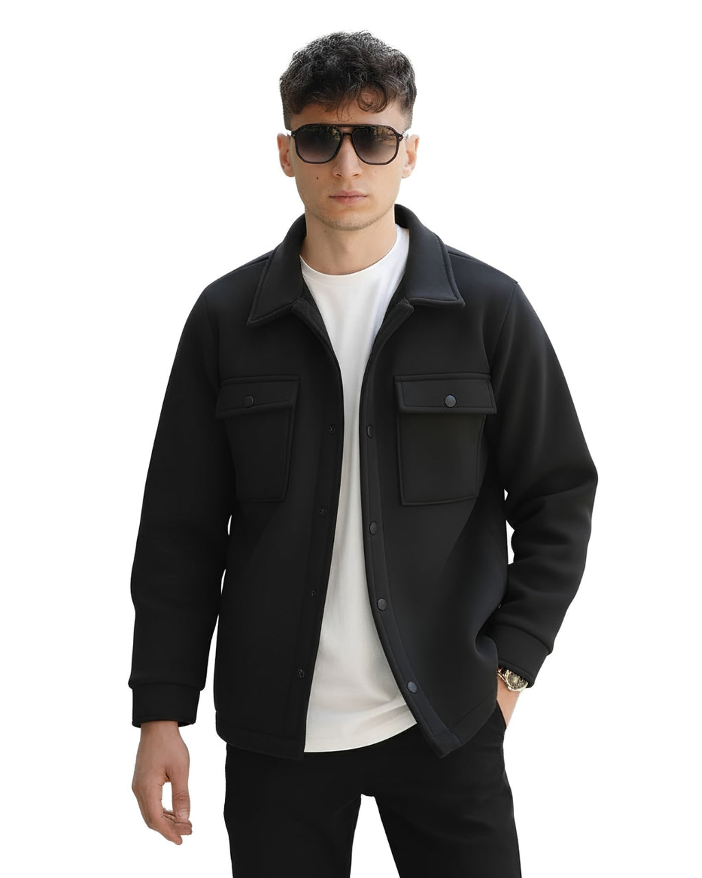 Premium Black Fleece Jacket